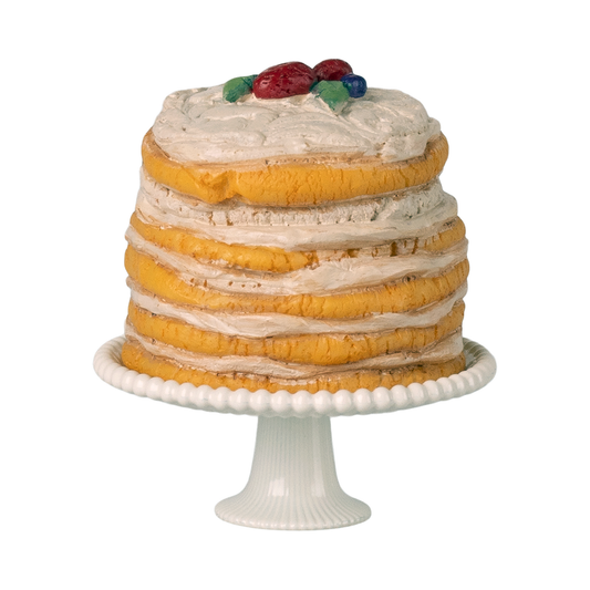Party cake and cake stand, Mouse - Off white