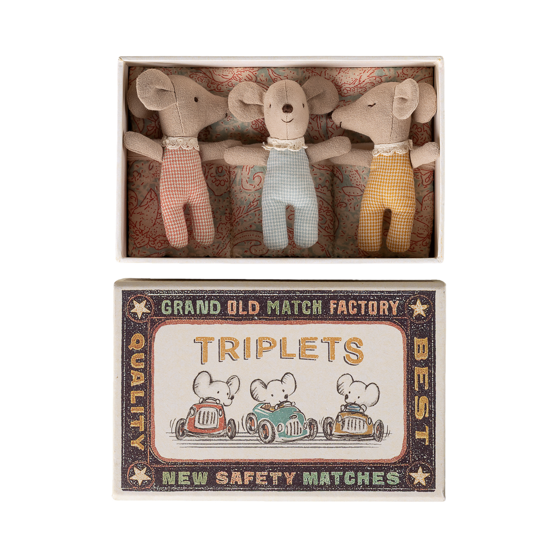 Triplets, Baby mice in matchbox - Checker