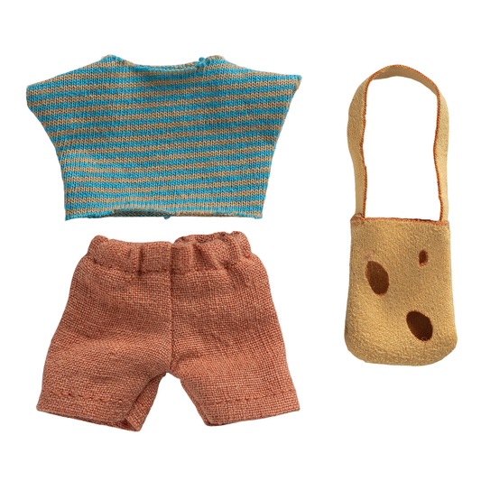 Clothes and bag, Little brother mouse
