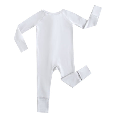 Comfy Gray Zippered Baby Romper