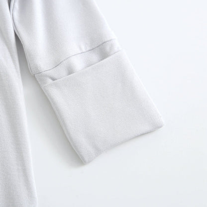 Comfy Gray Zippered Baby Romper
