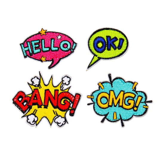 Comic Word Bubbles Patch Set