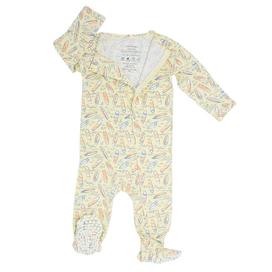 Zipper Footie - Sunset Surf