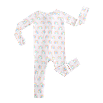 Forever Rainbow Zippered Baby Romper