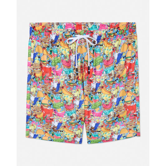 Boys Shorts White AOP Stickers