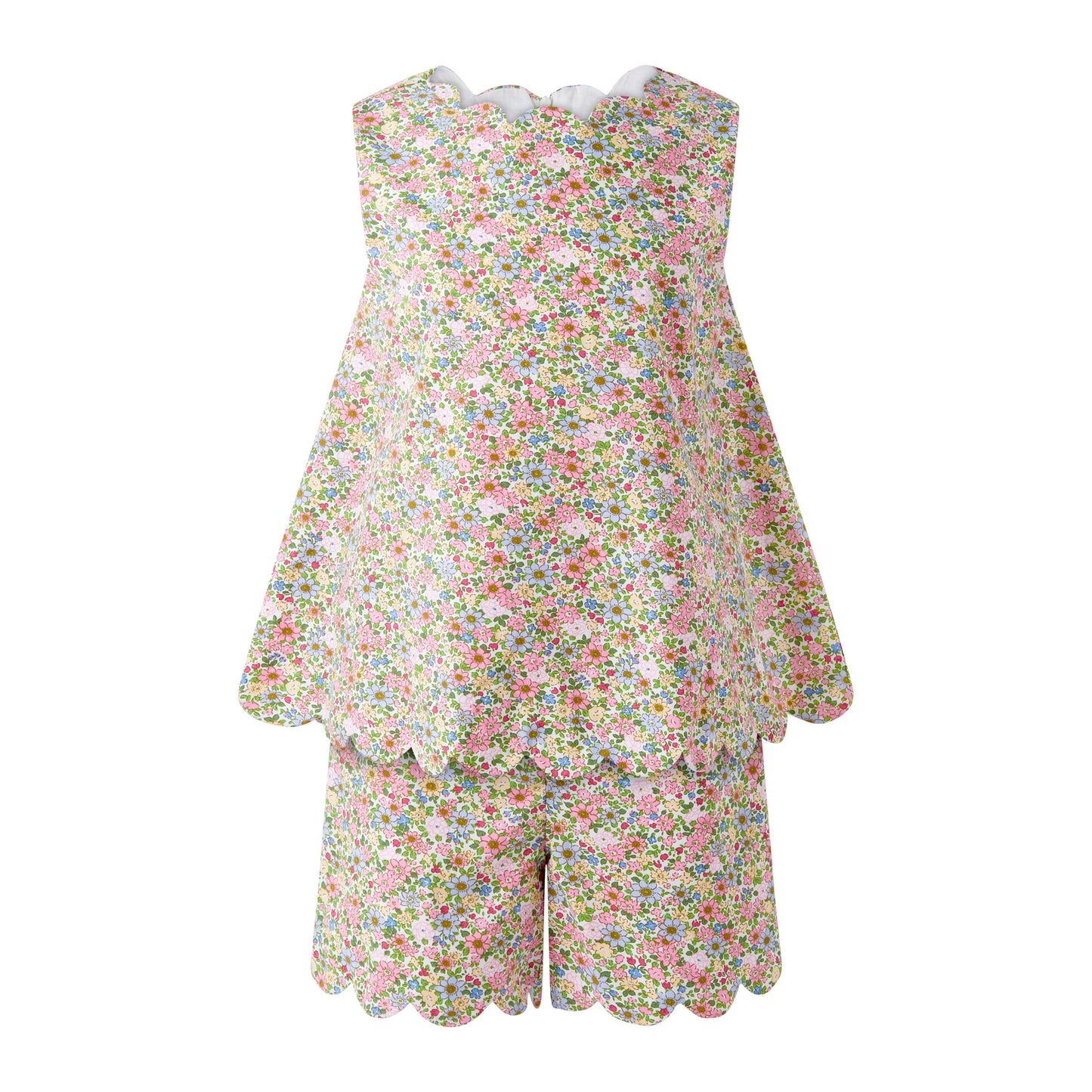Floral Scalloped Short Set