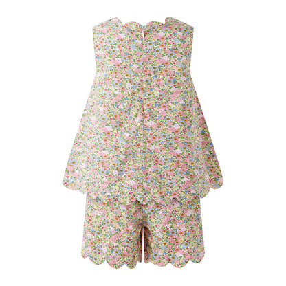 Floral Scalloped Short Set