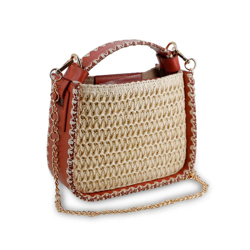 Purse Creme and Brick Red