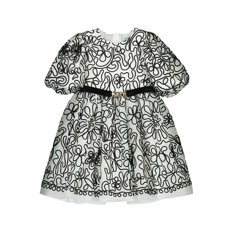 Embroided tulle dress