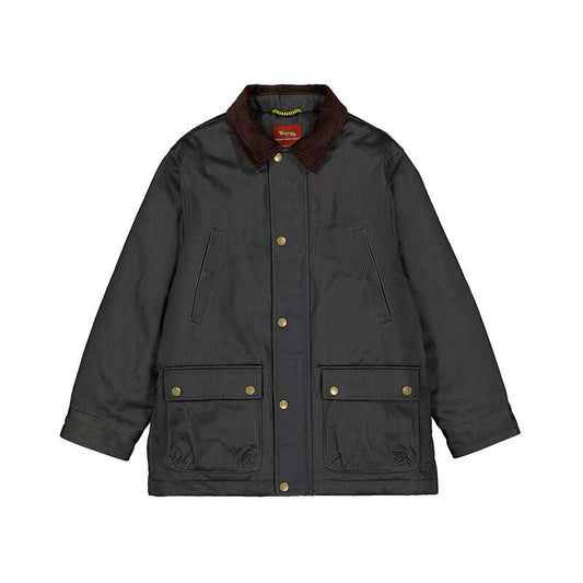 Washed waxed coat