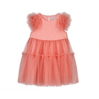 Tulle dress in Salmon