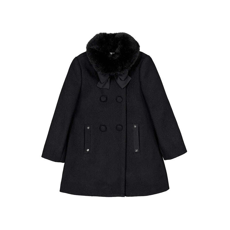 Girls Dress Coat Black