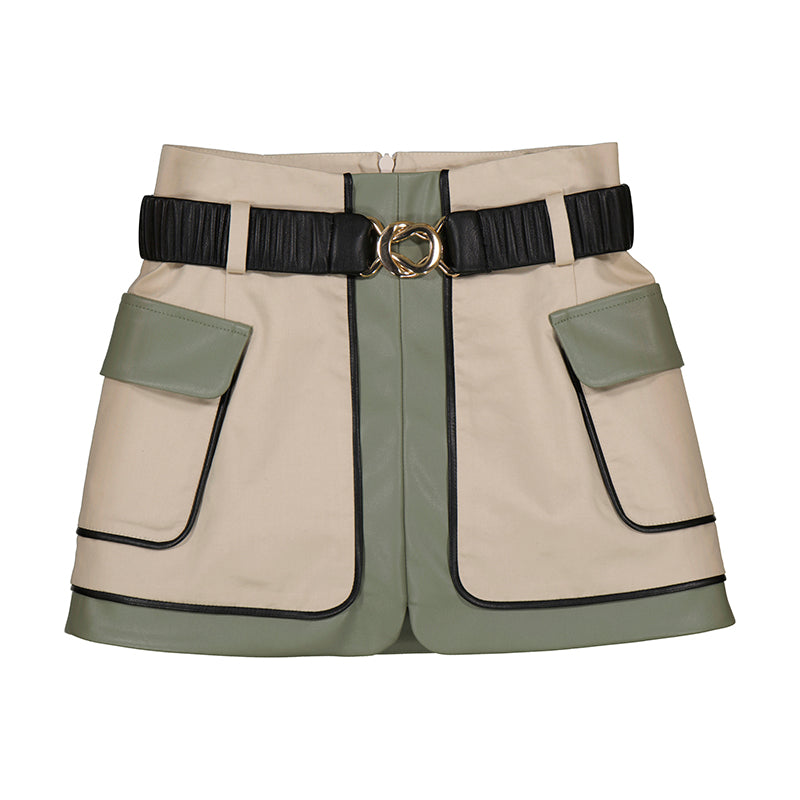 Combined twill skirt