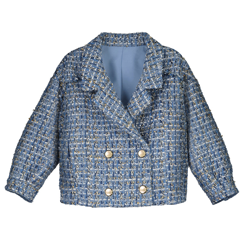 Blue Tweed Dress Jacket