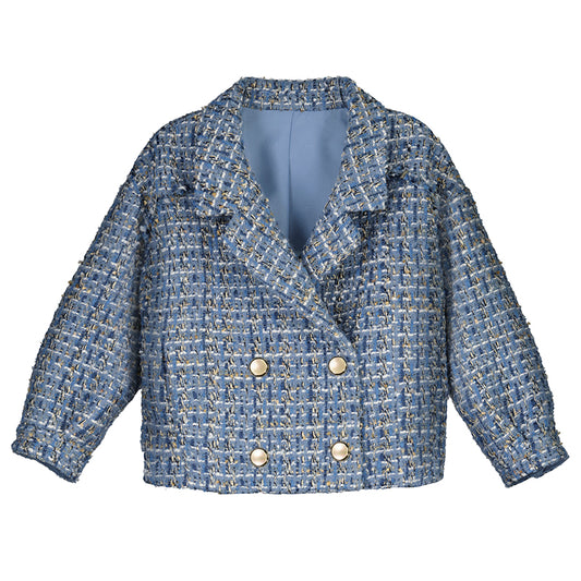 Blue Tweed Dress Jacket
