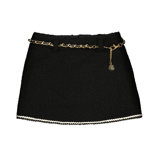 Lamb wool skirt with belt