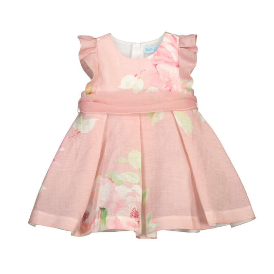 Linen dress Peach Floral