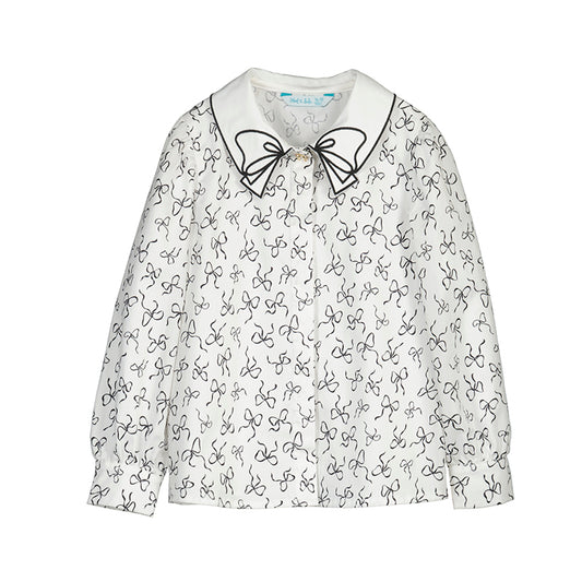 Black and White Girls Blouse