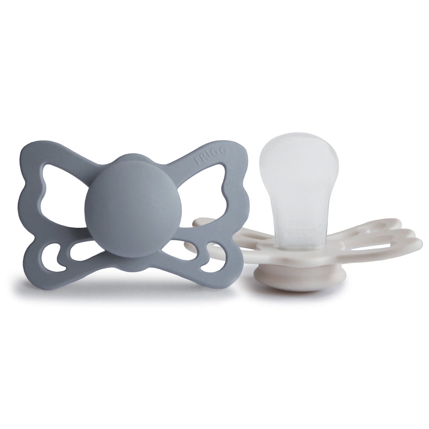 FRIGG Butterfly Anatomical Silicone Pacifier 2-Pack (6-18 Months)