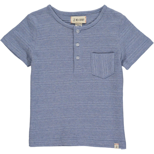 Dodger Henley Grey or Blue Ribbed