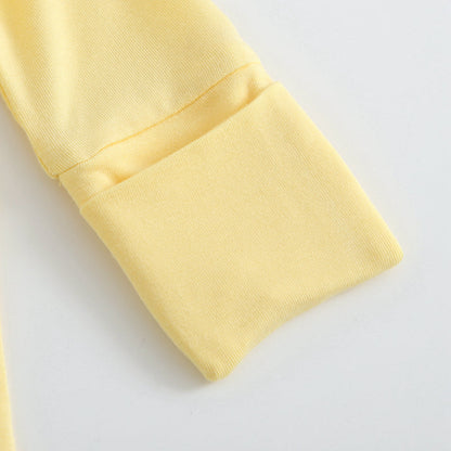 Happy Yellow Zippered Baby Romper