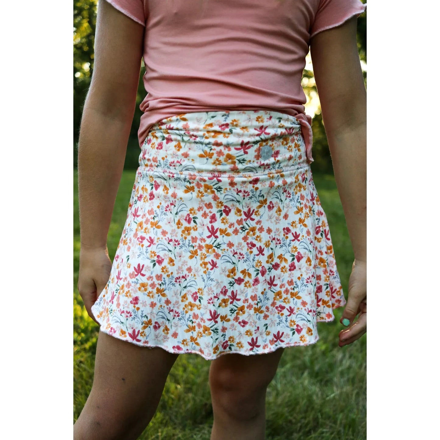Sunset Floral Tennis Skirt