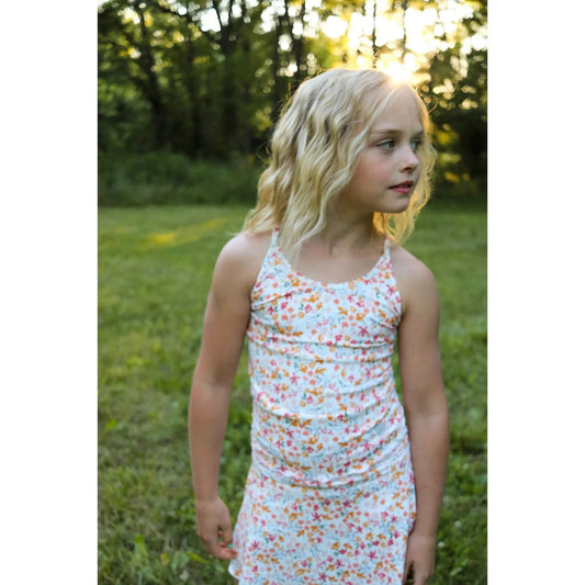 Sunset Floral Razor Back Tank