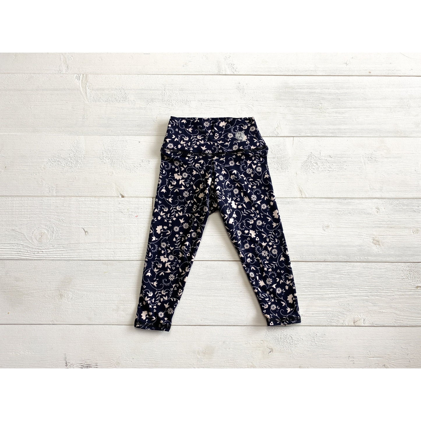 Navy Floral Leggings