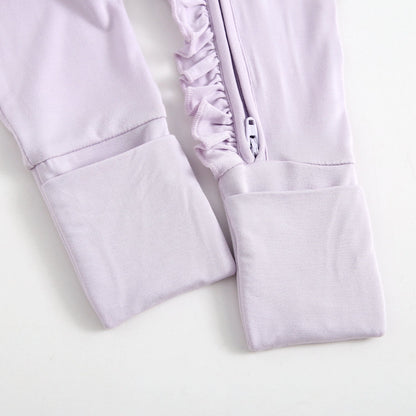 Wisteria Ruffled Zippered Baby Romper