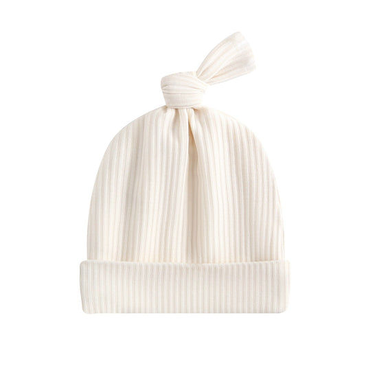 Oatmeal Ribbed Baby Beanie Hat