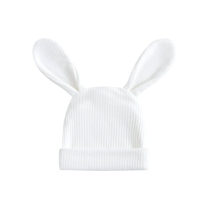 Snow Ribbed Baby Bunny Beanie Hat