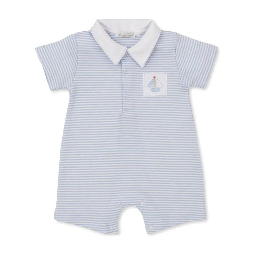 Saturday Regatta Blue Short Stripe Playsuit