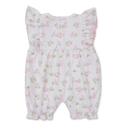 Baby Bunny Patch Pink Print Playsuit