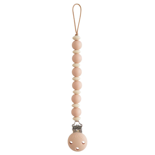 Silicone Pacifier Clip-Luna/Blush