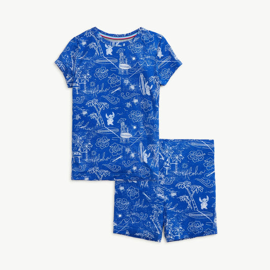 Disney | Lilo + Stitch modal magnetic pajama short sleeve short set