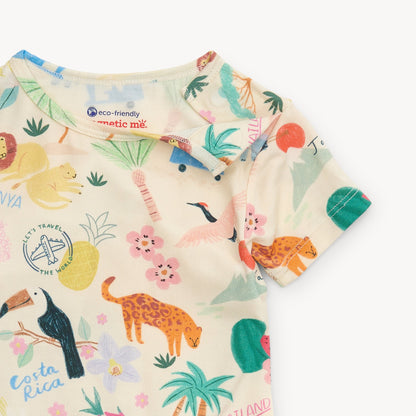 wanderlust wildlife modal magnetic no drama pajama || short sleeve set