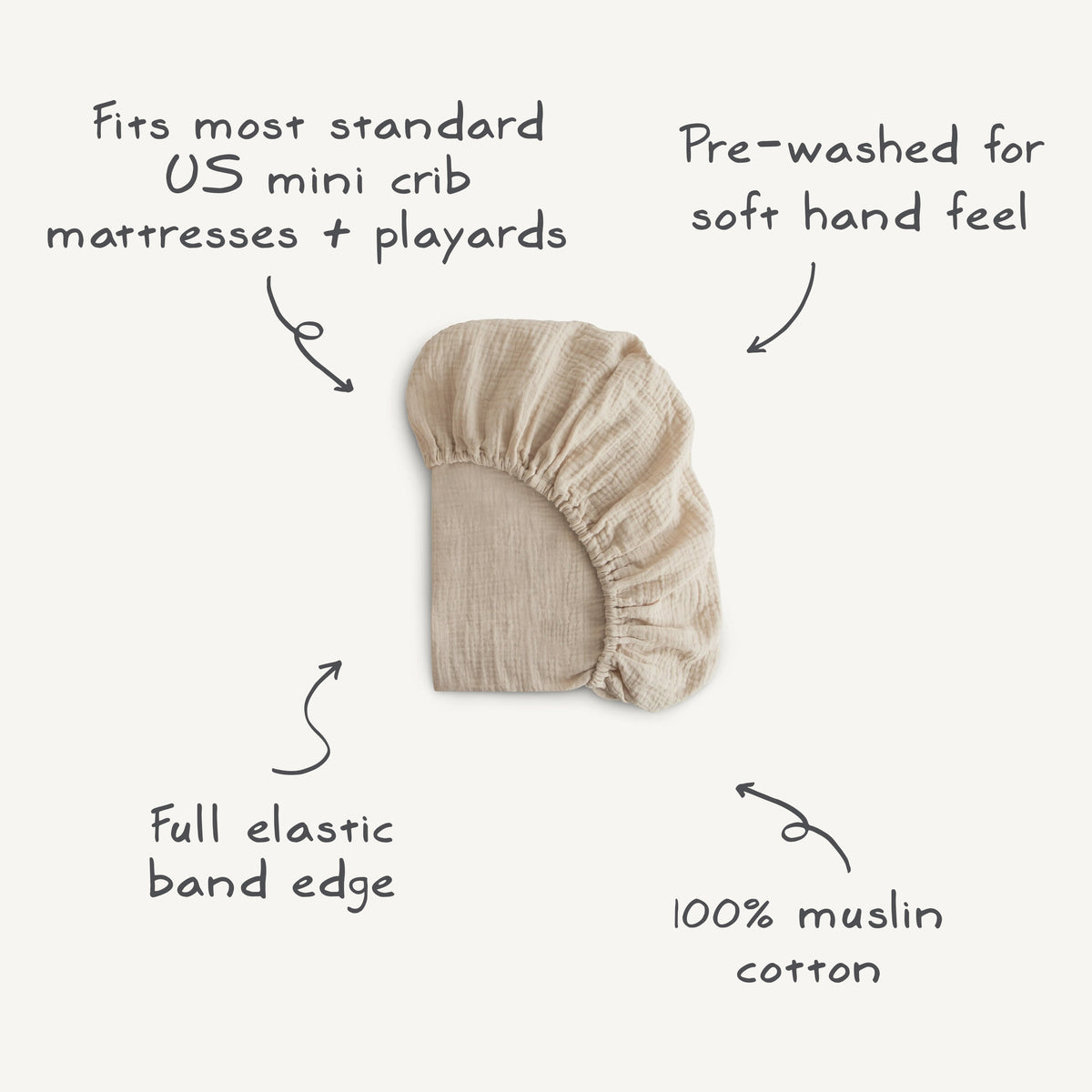 Mini Muslin Crib Sheet