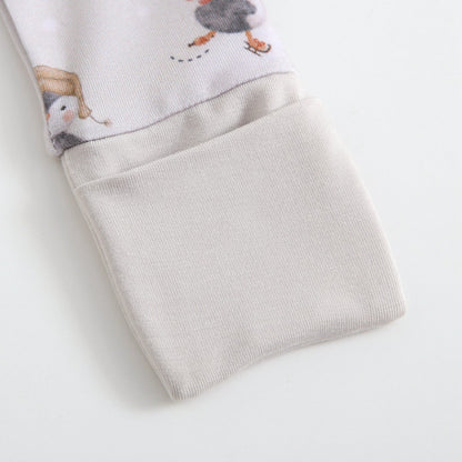 Penguins On Ice Zippered Baby Romper