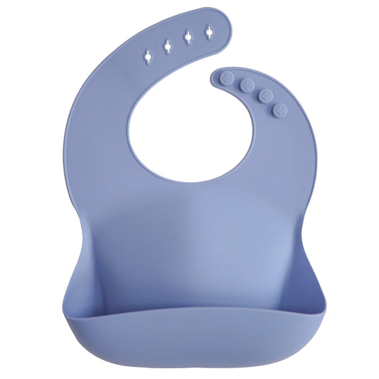 Silicone Baby Bib- powder blue