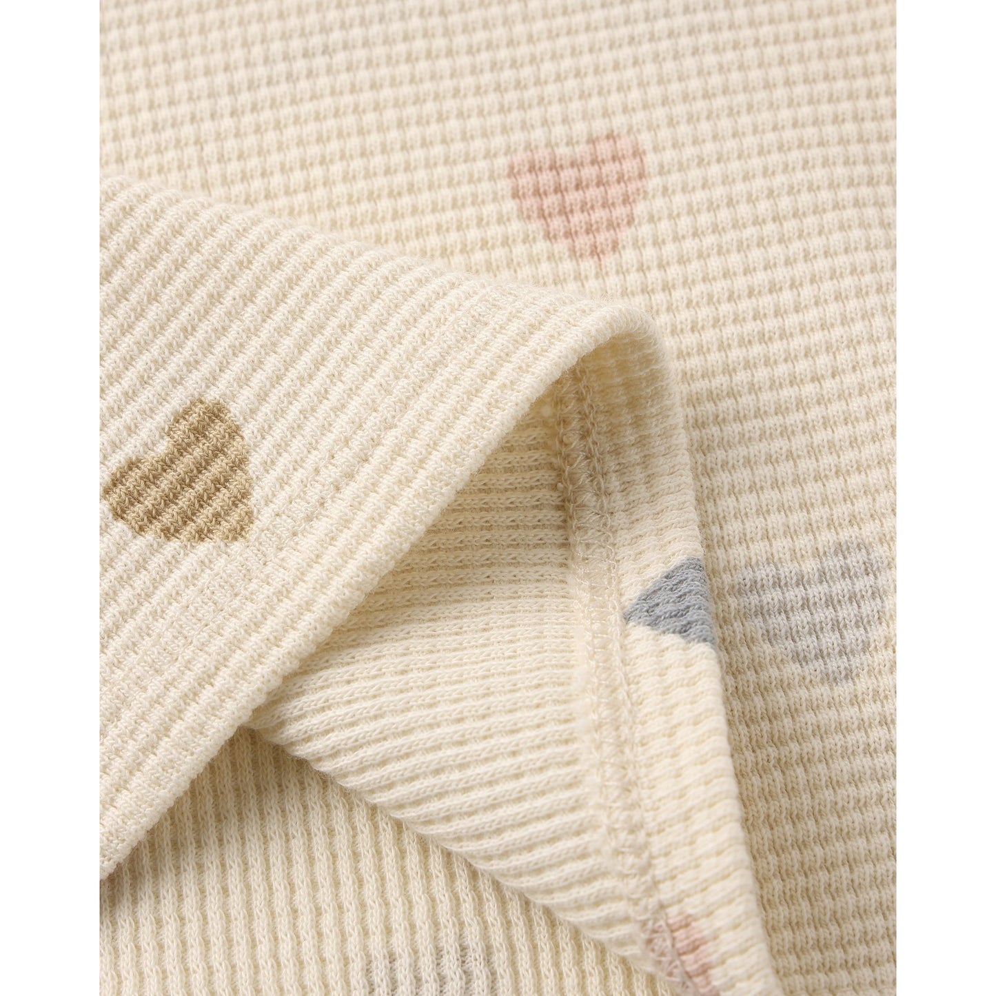 WAFFLE TEE + SHORT SET CONFETTI HEARTS