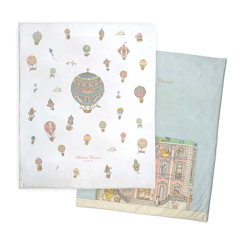 Reversible Quilt Monceau Mansion / Hot Air Balloons