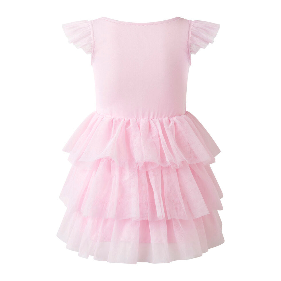 Glitter Tutu Dress, Cape, & Hair Clip Set