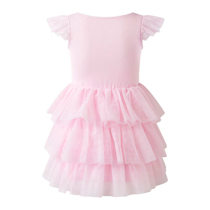 Glitter Tutu Dress, Cape, & Hair Clip Set