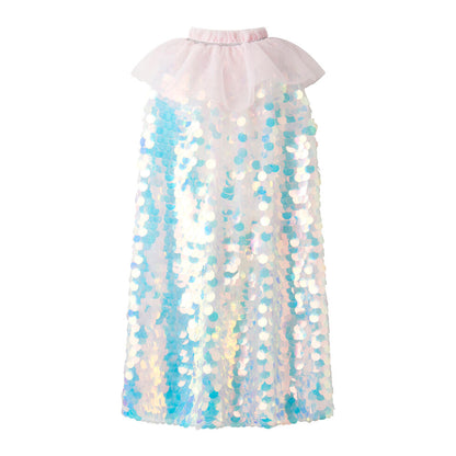 Glitter Tutu Dress, Cape, & Hair Clip Set