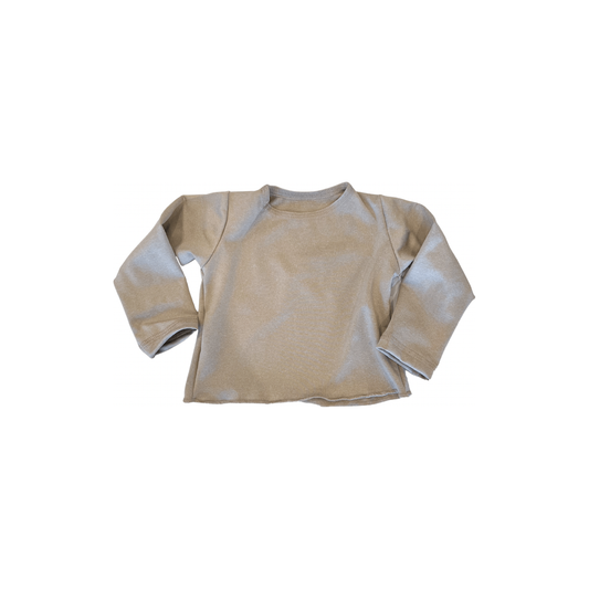 Sand Long Sleeve Cropped Top