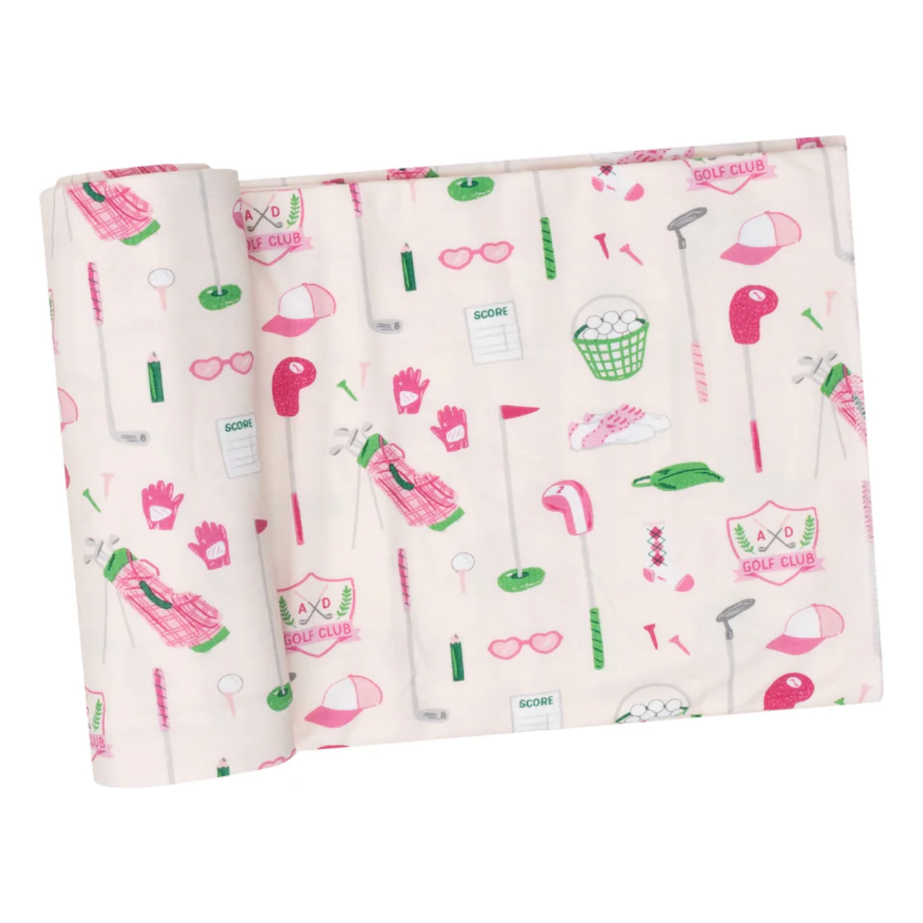 Golf Club Pink Swaddle Blanket