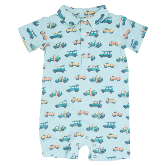 Polo Romper-Check The Surf