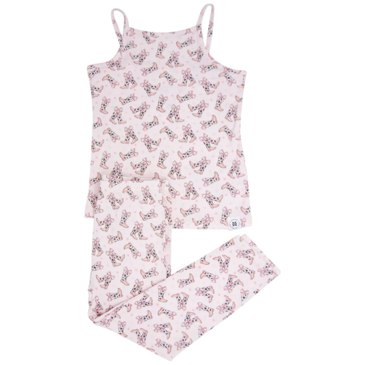 Tank Pajama-Cowhide Boots