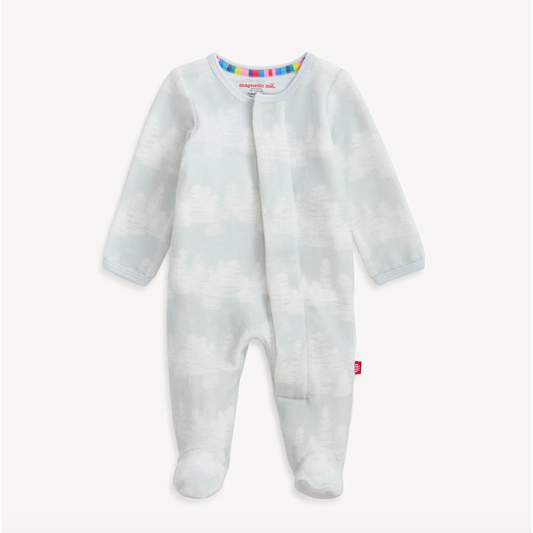 BIRCH TREES VELOUR FOOTIE