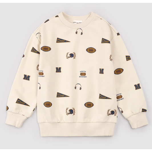 VARSITY PRINT SWEATSHIRT-BIRCH